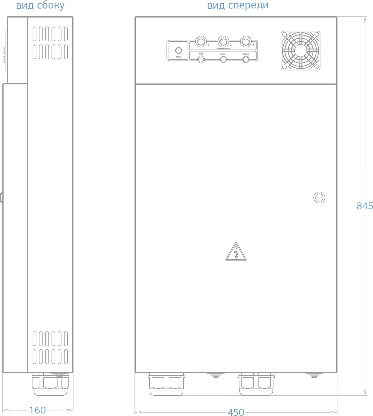 Шкаф автоматики и управления 45 кВт для водонагревателей