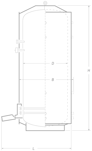 Водонагреватель 500 литров вертикальный