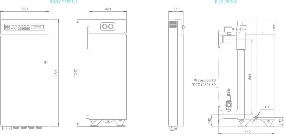 Проточный водонагреватель 350 кВт Мастер